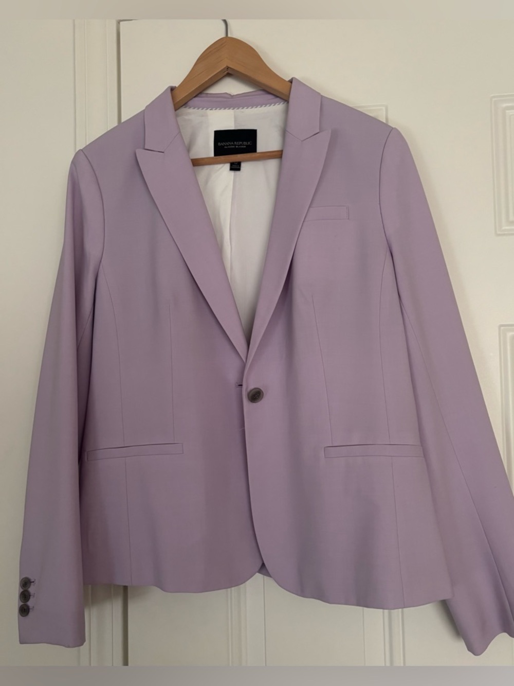 Banana Republic Lavender Single-Button Blazer